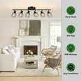 thumbnail image 4 of 6-Light Track Lighting Kit Multi-Directional Ceiling Light Fixtures Kitchen Track Lighting Fixtures Flexibly Rotatable Light Head for Living Room, Dining Table, Foyer, 4 of 6