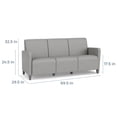 thumbnail image 6 of Lesro Ravenna Lounge Reception 3 Seat Tandem Seating No Center Arms in Blue, 6 of 8