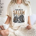 thumbnail image 4 of Take Me to Salem Halloween T-Shirt, Witchy Gothic Village Graphic Tee, Spooky Season Shirt with Cat, Witchcraft Aesthetic Fall Outfit, 4 of 7