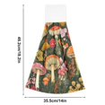 thumbnail image 6 of Yayeee Kitchen Hanging Hand Towels Set of 2 with Loop Bathroom Absorbent Tie Towel, Colorful Mushroom, 6 of 7