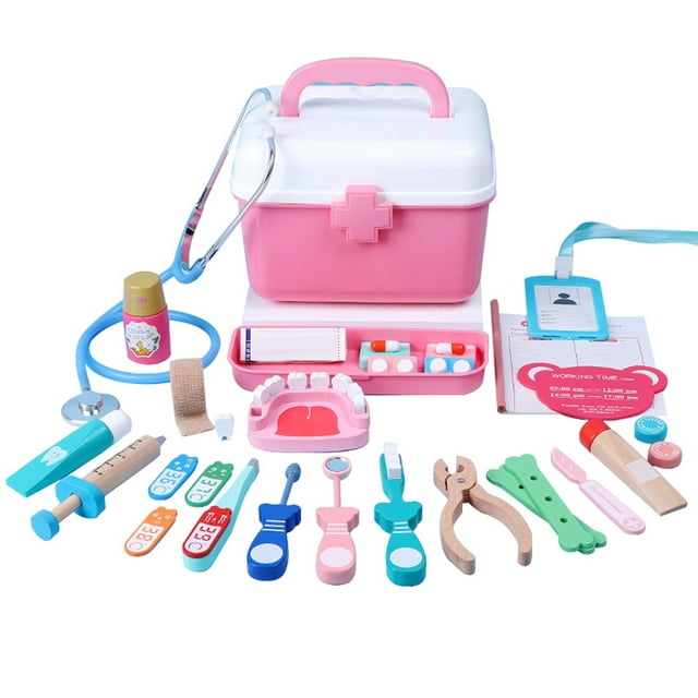 Équipement de Docteur Jouet Petit 28 Pcs Drôle Jouet de Rôle pour Enfants