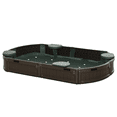 thumbnail image 1 of Outsunny Kids Sandbox w/ Cover, Seat, Sandbox Outdoor, Backyard, Brown, 1 of 9