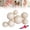 Beige, variant on Reusable Easy Garland Balloons, Inflatable Linked Pvc Balloons with Elastic Bands for Birthday Wedding Party Backdrop Decor,Dark Pink:3-Ball Set