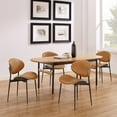 thumbnail image 5 of Art Leon Mid Century Dining Chairs Leather Wishbone Dining Chair,Set of 2, 5 of 6