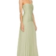 thumbnail image 5 of Elegant Strapless Pleated Maxi Dress In Soft Sage Green For Evening Or Formal Occasions, 5 of 8