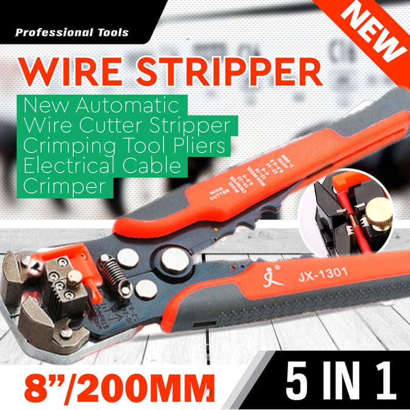 Wire Cable Adjustable Stripper Cutter Pliers Crimping Tool Pro Electrician Tool 