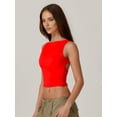 thumbnail image 4 of Women Summer Backless Tank Tops Spring Casual Basic Cute 2026 Sleeveless Shirt Vacation Outfit, 4 of 7