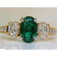 thumbnail image 3 of 3.20ct NATURAL EMERALD DIAMOND RING CLASSIC 3 14KT, 3 of 12