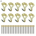 thumbnail image 2 of Wall Hooks 10Pcs Storage Strong Practical Picture Hanger Wall Hanging Hooks with Nails, 2 of 5