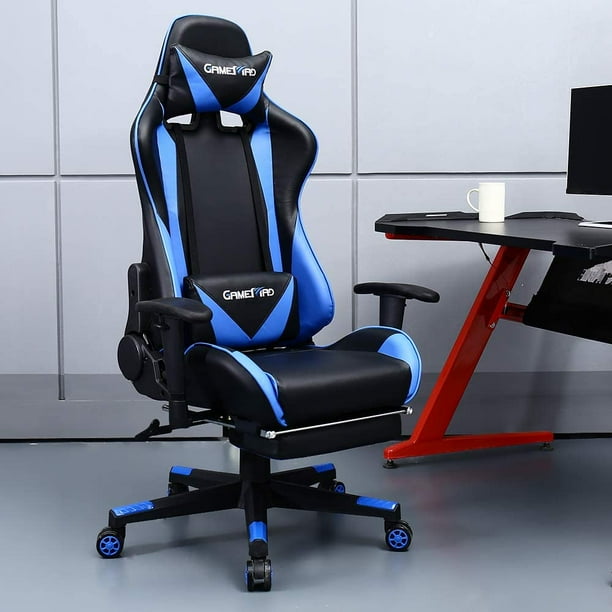 ChairMan High Back PU Leather Swivel Gaming Chair with Adjustable