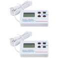 thumbnail image 2 of LEEYNEER Freezer Thermometer Double Temperature Alarm Indoor Digital Display, 2 of 8