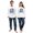 Happy, variant on iHapHap Happy Hanukkah Gnome Couple Pajamas, Cotton Blend Matching Sleep Set, Womens S