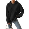 thumbnail image 1 of Mode Femmes Sweat à Capuche en Tricot Torsadé Pull Décontracté Manches Longues Ample, 1 of 3