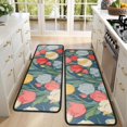 thumbnail image 4 of Kitchen Rugs Sets Of 2,Pioneer Flower Floral Print Pattern Anti Fatigue Kitchen Mat Rugs Non Slip Washable,Decorative Kitchen Floor Mats for Kitchen,Sink,Laundry,17"x47"+17"x47", 4 of 5