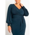 thumbnail image 3 of ELOQUII Women's Plus Size Cross Front Midi Dress, 3 of 3