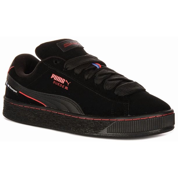 PU & MA Bmw Mms Suede XL Motorsport Leather Unisex Sneakers In Black Red US 8- 12