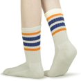thumbnail image 6 of YooGuoGuo Striped Crew Socks Women - Retro Novelty Socks - Stretchy Casual Athletic Cotton Sock Size 5-11, 6 of 6