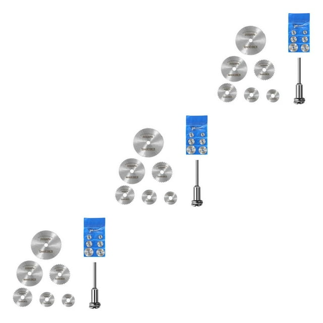 QualitChoice 7pcs Haute Vitesse en Acier Scie Disque Professionnel Remplacement Raccords Scies Roues Robustes Travail du Métal Trancheuses Circulaires Noir 3Set