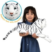 Saphed The White Tiger - Squeeze Me! - 17 Inch Stuffed Animal Plush - by TigerHart Toys