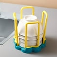 Dinnerware Bowl Plate Holder Drain Rack Dish Storage Display Stand