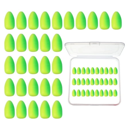 Uxcell Fishing Foam Floats Snell Fishing Rig Floats with Clear Tackle Box 0.4 D x 0.6 H for Corks(30 Pack Green/Yellow)