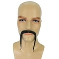 thumbnail image 2 of HPO Adult Men's Fu Manchu Fake Human Hair Mustache, 2 of 6