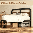 thumbnail image 6 of Apextella 14 in Full Metal Platform Bed Frame with Natural Wood Headboard, No Box Spring Needed, Underbed Storage, 6 of 8