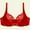 Red, variant on Plus Size Women's Wireless Comfortable No Steel Ring Lace Breathable Gathering Bra Woman Underwear Keep Back Straight