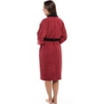 thumbnail image 7 of Notus Shawl Collar Bathrobe for Women Soft Spa Nightgowns 100% Cotton Terry robes for men - Towel Bathrobe Unisex Terry Cloth Bathrobe, Soft Shower Spa Robe Black Collar Maroon XXL, 7 of 7