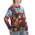 thumbnail image 6 of Uemuo Halloween Pets Pumpkins Pattern Women's Hoodie with Eye-catching Drawstrings- Casual Pullover Hoodie with Kangaroo Pocket, Stylish Hooded Sweatshirt-Medium, 6 of 7