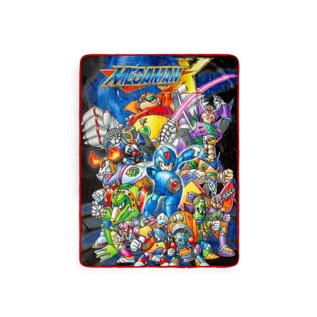 Manta de forro polar Toynk Mega Man X, 114 x 152 cm, poliéster