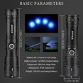 thumbnail image 3 of 2 Set 90000 High Lumens Flashlights and Batteries LED XHP70 Rechargeable Flashlight with 5 Modes, Waterproof, Zoomable Function, Super Bright Torch Light for Outdoor Indoor Activities, 3 of 7