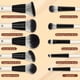 thumbnail image 2 of DUAIU Set de 10 Pinceles de Maquillaje + 2 Esponjas y 4 Horquillas - Brochas para Base, Rubor, Corrector y Sombrias - Ideal para Regalo de Navidad y San Valentín (Negro), 2 of 7