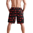 thumbnail image 2 of joogoo Men's Swim Trunks Hearts Valentine's Day Beach Shorts with Pockets M, 2 of 6