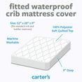 thumbnail image 3 of Carters Waterproof Fitted Quilted Crib and Toddler Protective Mattress Pad Cover, White, 3 of 6