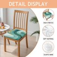 thumbnail image 2 of Teal Gold Marble Seat Covers for Dining Room Chairs Set Of 4,Stretch Printed Washable Chair Seat Cover with Elastic Ties and Button,Removable Waterproof Couch Cushion Covers, 2 of 6
