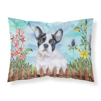 French Bulldog Black White Spring Fabric Standard Pillowcase
