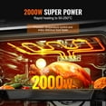 thumbnail image 5 of KFFKFF Solo Wall Oven, 24" Electrically Integrated Wall Oven with Half a Dozen Cooking Capabilities, 2.68 Cubic Ft Electric Wall Ovens with Timing Device, 2000W Electric Oven, 5 of 9