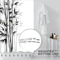thumbnail image 4 of Black Bamboo Plant Shower Curtain Set for Bathroom,White Modern Minimalism Art Shower Curtains,Aesthetic Shower Curtain with 12 Hooks 72x72in,Waterproof Fabric, 4 of 6