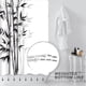thumbnail image 4 of Cortina de ducha de bambú negro para baño, diseño minimalista moderno blanco, con 12 ganchos, 183 x 183 cm, tela impermeable., 4 of 6