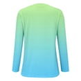 thumbnail image 5 of Womens Tops Button Long Sleeve T Shirt Round Neck Casual Tunic Top, 5 of 5