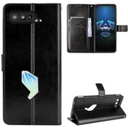 QiongNi Case for Asus ROG Phone 5 Pro Case Cover,Case for Asus ROG Phone 5 Ultimate Leather Case,Flip Leather Wallet