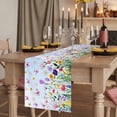 thumbnail image 2 of Table Runners 72 Inches Long Dress Scarves, Spring Floral Farmhouse Kitchen/Dining Table Runner, Coffee Tablerunners, Butterflies Botanical Blue Ombre 18x72 Inch, 2 of 9