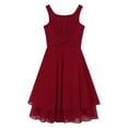 thumbnail image 3 of YONGHS Kids Girls Dress Wedding Bridesmaid Party Formal Evening Gown Costume 4-16 Wine Red 14, 3 of 7