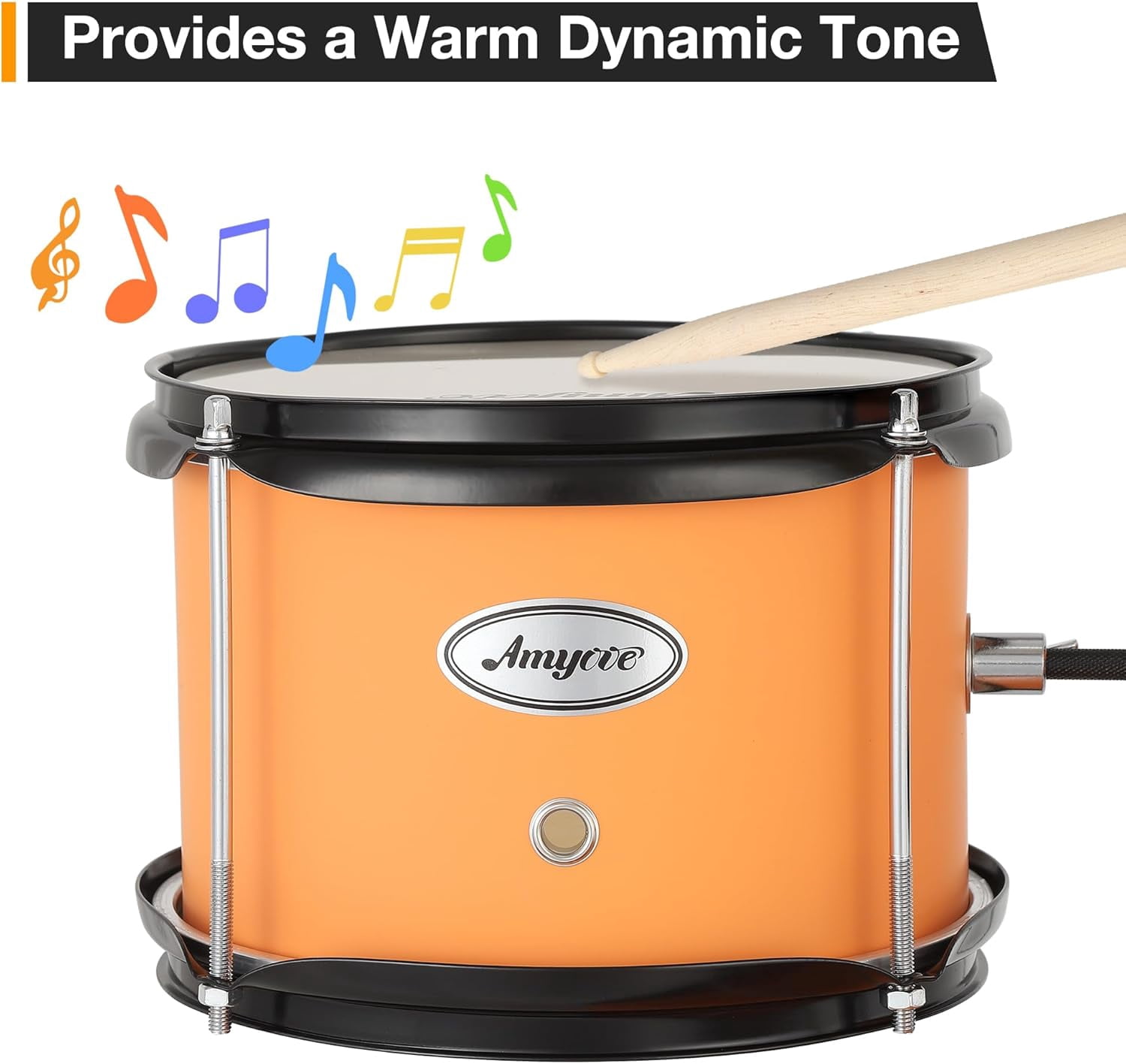 Drum Set, 1 Wood/Metal AD 150 Three Drums Set, Jazz Rock Includes Bass, 2 Toms, Cymbal, Sticks, Bass Pedal and Stool, Percussion Musical Instrument Birthday Playsetl