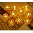 thumbnail image 3 of Geometric Metal Fairy String Lights, 3M 20LED Heart, Indoor & Outdoor, Warm White LED, Battery Operated, 3 of 8