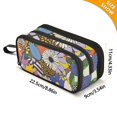 thumbnail image 4 of FORMRS Pencil Case with 3 Compartments Zipper Pouch, Elementary School Level and up, Blue Floral, 4 of 8