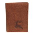 thumbnail image 4 of Marshal DEER Genuine Leather Bifold Trifold RFID Blocking Wallet for Men Jumping Deer Trifold, 4 of 7