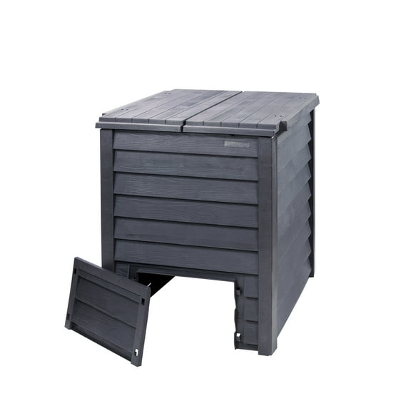 158-Gallon Composting Bin with Dual Openings and Hinged Lids