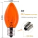 thumbnail image 4 of SUNSGNE Paquete de 25 bombillas C7 naranja de repuesto para Halloween y Navidad, bombillas incandescentes C7 de color naranja transparente para luces navideñas de patio al aire libre, base de candelab, 4 of 4